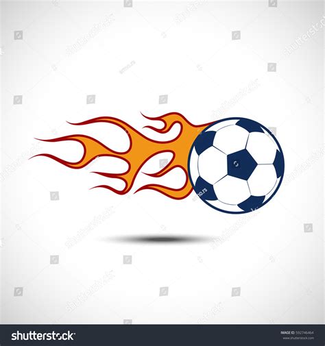 Color Football On Fire Logo Fireball Stock Vector (Royalty Free ...