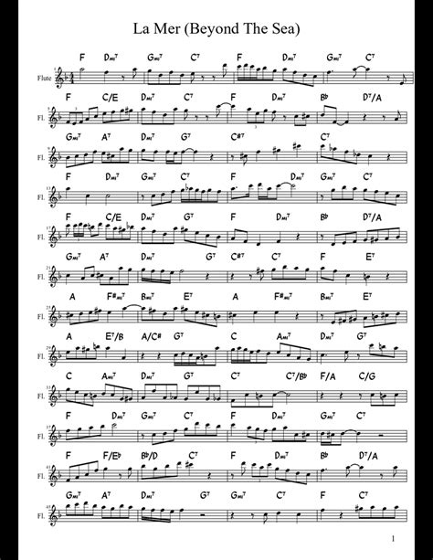 La Mer Beyond The Sea Sheet Music Download Free In Pdf Or Midi