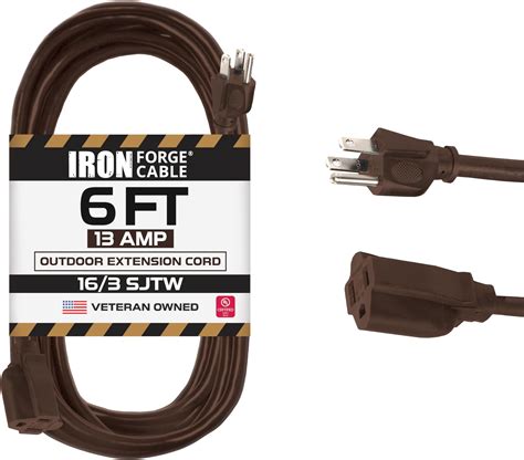 Iron Forge Cable Brown Outdoor Extension Cord Ft Sjtw Foot