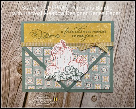 Stampin Up Pretty Pumpkins Bundle Triangle Front Flap Video Tutorial