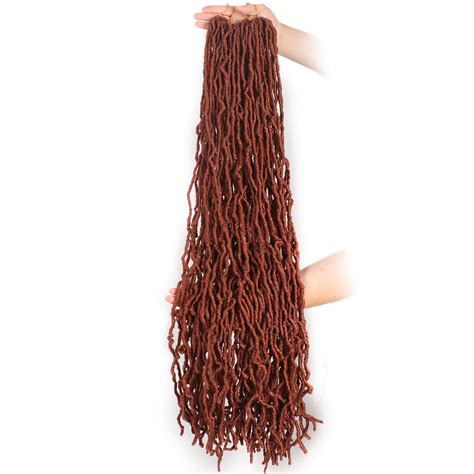 Zrq Inch New Faux Locs Crochet Braids Hair Pre Looped Synthetic