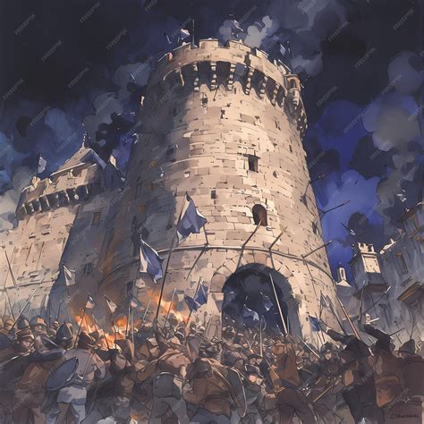 Premium Photo Epic Siege Knights Storming A Fortified Gate