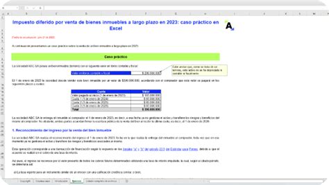 Pack De Formatos En Excel Para Calcular El Impuesto Diferido En