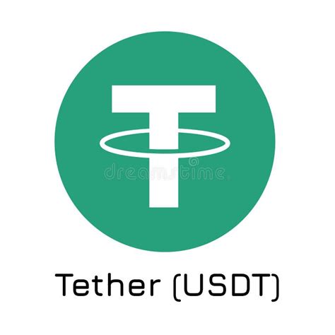 Tether USDT Blockchain Digital Money Cryptocurrency Vector Green White ...