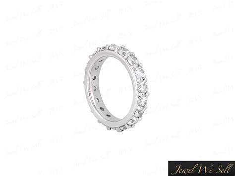 1 15Ct Round Diamond Shared Prong Eternity Bridal Band Ring 14k White