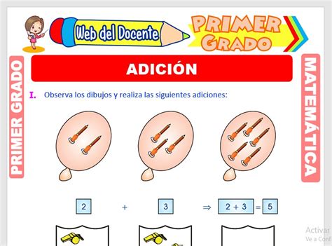 Adiciones Y Sustracciones Para Primer Grado De Primaria Web Del