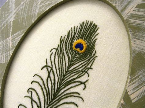 Peacock Feather embroidery | Feather embroidery, Needlework embroidery ...