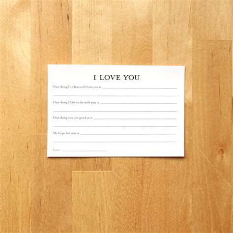 I Love You Card Printable Cards Valentine's Day Card - Etsy