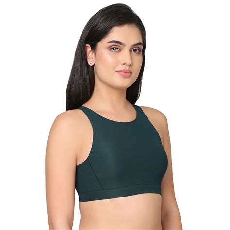 Buy Wacoal Sports Lover Non Padded Wired Full Coverage Sports Bra Green Online