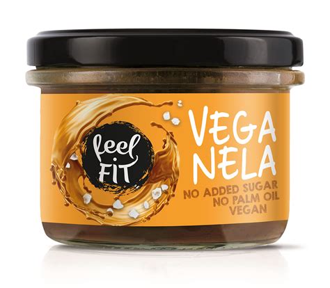 Feel Fit Veganela Salted Caramel Spread 200g - Vegan Sugar-Free Palm