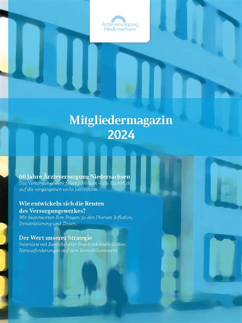 Mitgliedermagazin Ärzteversorgung Niedersachsen