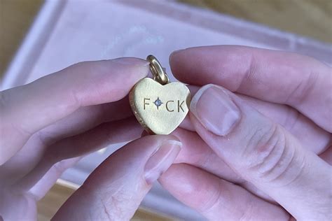 Fuck Conversation Heart Pendant Andrea Shelley Designs