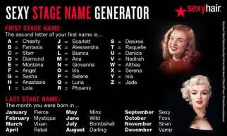 Sexy Stage Name Generator By Nightingalestorm13 On Deviantart