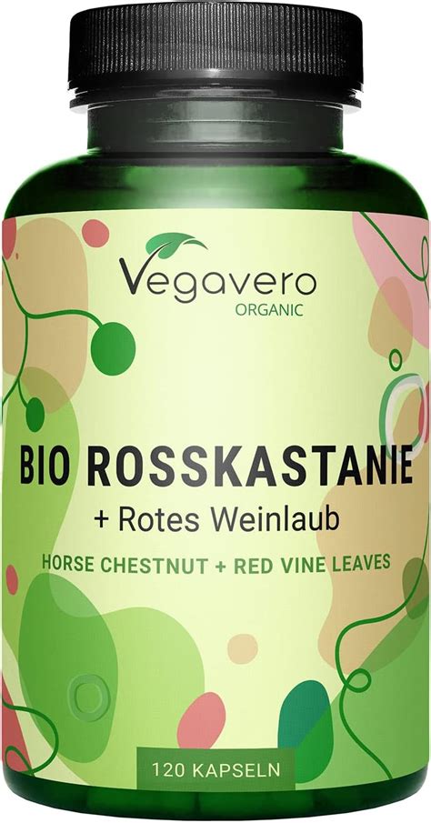 ROSSKASTANIENEXTRAKT Kapseln Vegavero 100 BIO 800 Mg Extrakt Mit