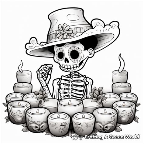 Day Of The Dead Coloring Pages - Free & Printable!