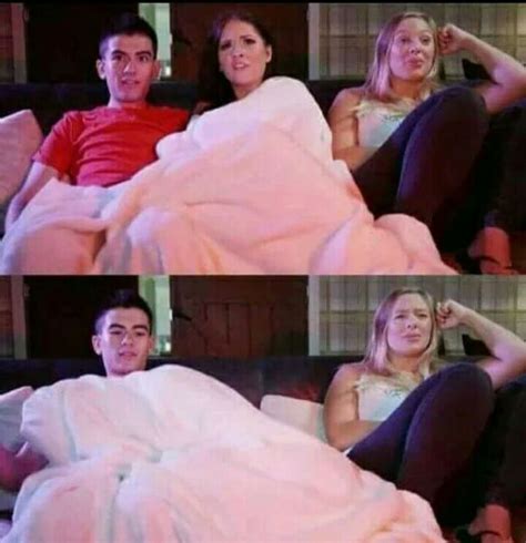 When The Movie Is So Scary You Gotta Hide Under The Blanket 9GAG