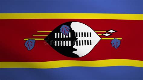 Eswatini Waving Flag Background Animation Looping Seamless 3d