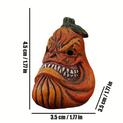 Dropship 1pc Grinning Pumpkin Head Resin Statue Perfect Halloween