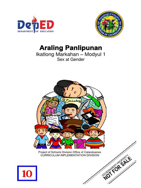 Araling Panlipunan 10 3rd Quarter Module 1 Linggo 1 2 Sex At Gender Pdf