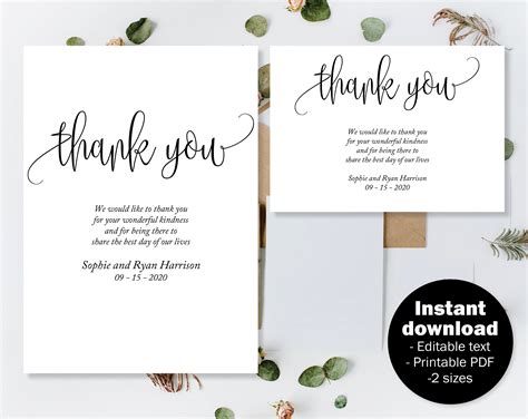 Wedding Thank You Cards Wedding Thank You Postcard Wedding Etsy Australia