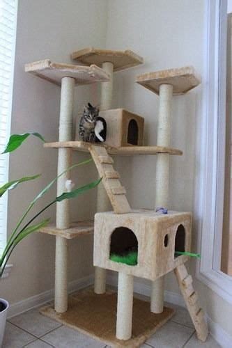 Arbol Trepador Rascador Para Gatos Casa Mascota Juego Casita En