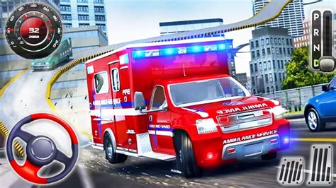 Ambulance Rescue Driving Simulator Emergency Roof Jumping Stunts