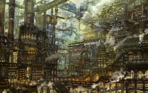 building industrial munashichi original scenic stairs | konachan.com ...