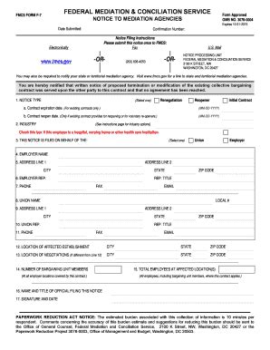 Fillable Online Fmcs Fmcs Form F Fmcs Fax Email Print Pdffiller