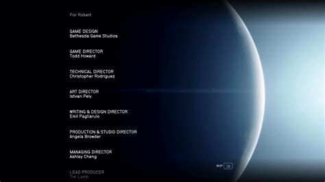 Credits Starfield Interface In Game