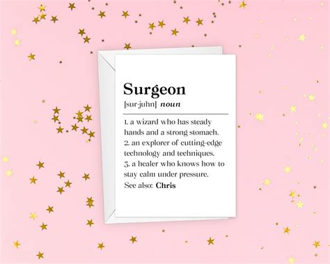 Personalized Surgery Resident Card Surgery Graduation T Match Day Greeting Card Surgeon