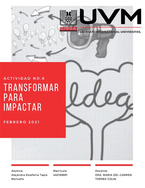 Transformar Para Impactar Act Alumna Alejandra Estefania Tapia