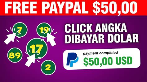 Paypal Gratis Hingga Usd Click Angka Dan Putar Spin Dibayar Dolar