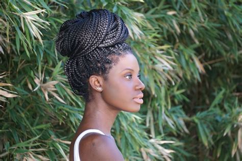 Box Braids Medium Box Braids Waist Length Box Braids Bunned Braids