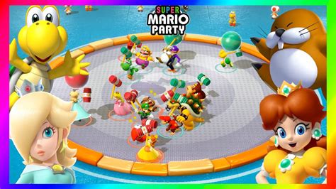 Super Mario Party Minigames Rosalina Vs Monty Mole Vs Koopa Troopa