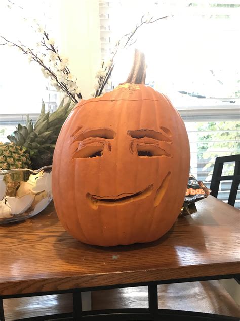 Me And My Dad Made A Man Face Pumpkin Rroblox