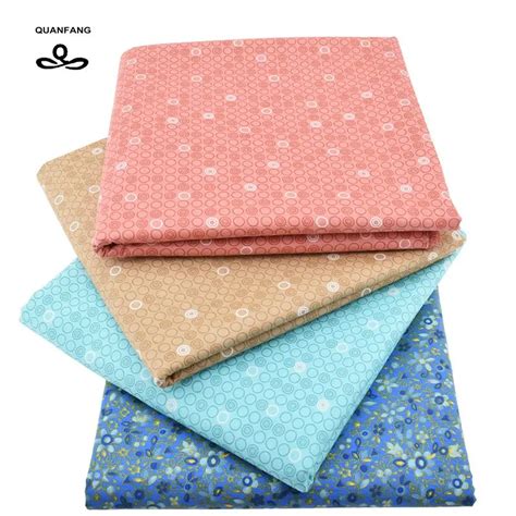 Pcs Lot Twill Cotton Fabric Patchwork Bronzing Tissue Cloth Fat