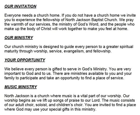 Our Ministry North Jackson Baptist Church