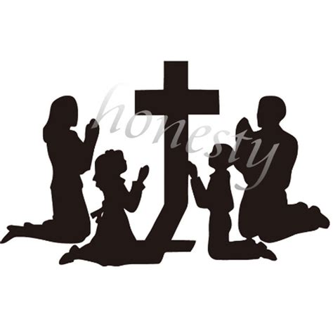 Family Praying Silhouette at GetDrawings | Free download