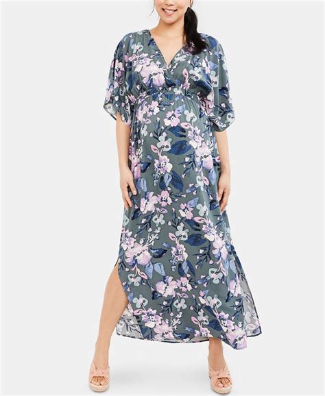 Jessica Simpson Maternity Printed Maxi Dress Macys