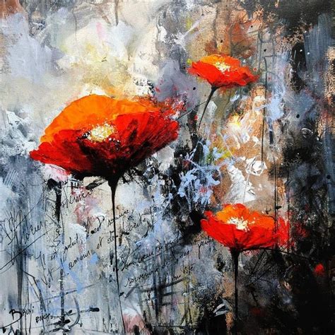 Pingl Par Ariboc Bon Sur Peinture Abstraite Coquelicots Peinture