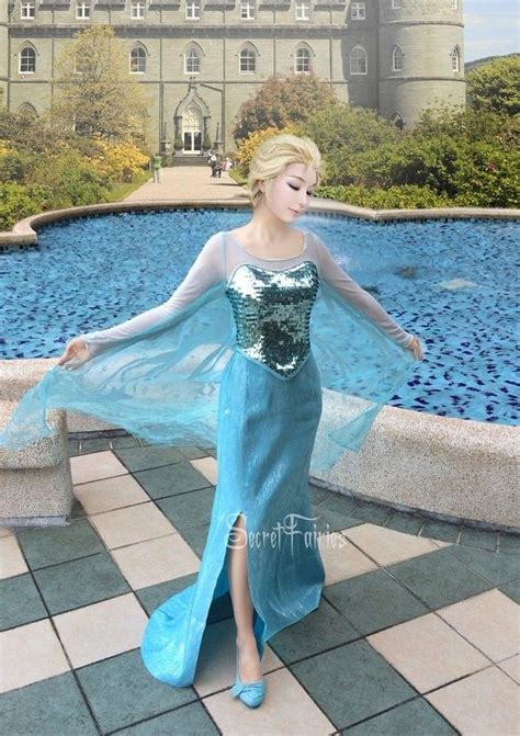 Adult Movies Frozen Snow Queen Elsa Cosplay Costume Dress Tailor