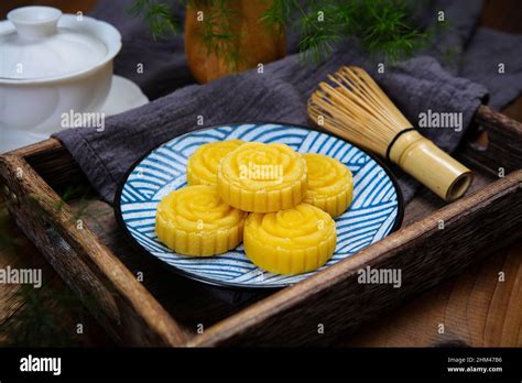 Green bean cake Stock Photo - Alamy