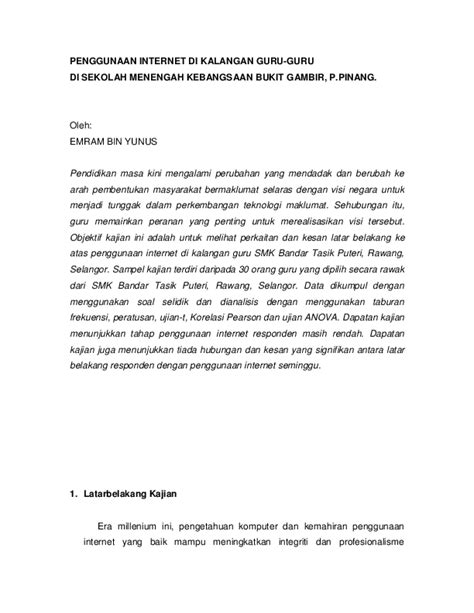 Proposal Contoh Latar Belakang Kajian