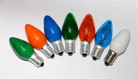 Small Night Bulb Indicator Lamp 4w 5w 7w 10w 15w C7 Clearcolored