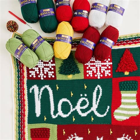 Christmas Noel Blanket CAL Sirdar Hayfield Bonus DK Crochet Along Yarn