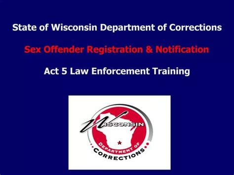 Ppt State Of Wisconsin Department Of Corrections Sex Offender