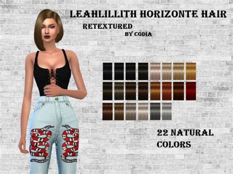 The Sims Resource Leahlillith S Horizonte Hair Retextured By Codia