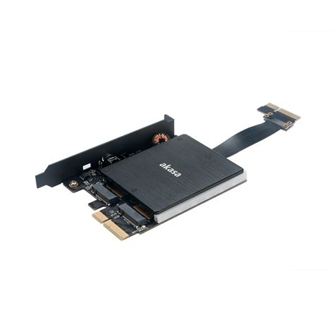 Dual M 2 PCIe SSD Adapter With RGB LED Light And Heatsink Akasa