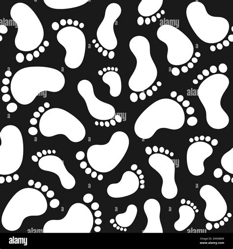 Seamless Pattern With Human Footprints Stock Vector Image And Art Alamy