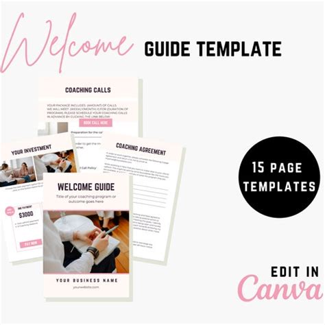 Coaching Client Welcome Packet Client Onboarding Canva Etsy